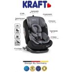 Kraft King Fix Oto Koltuğu Gri