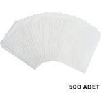 Kraft Körüklü Beyaz Yağlı Kese, V Taban Butik Hediye Paketi, Ambalaj Kağıt Poşeti, 500 Adet, 25X32 cm