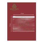 Kraft pack ambalaj Şeffaf Lamineli , Beyaz Fermuarlı Kilitli Poşet ,tekstil Çanta 9X9 Cm -10 Adet