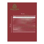 Kraft pack ambalaj Şeffaf Lamineli , Beyaz Fermuarlı lamineli Kilitli Poşet ,Tekstil Çanta 15x15 Cm -10 Adet