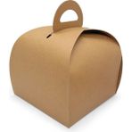 Kraft Saplı Mono Turta Kutusu 12X12X9.5 cm - 750 Adet