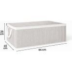 Kraftella 2 Li Baza ve Gardırop Içi Hurç – Fermuarlı Düzenleyici Organizer 22*45*64 - Gri - Beyaz - 2'li
