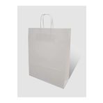 krafttürk ambalaj Beyaz Kraft Çanta 25x12x30(100 ADET) (KAĞIT POŞET ÇANTA)