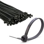 Kraftvoll Siyah Kablo Bağı Plastik Cırt Kelepçe 4.8X300 mm 100 Adet