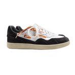 Krahe Artemis Erkek Hakiki Deri Eskitme El Boyamalı Bağcık Ve İki Yedek Bağcıklı Beyaz-Gri Sneakers Beyaz-Gri 41