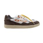 Krahe Artemis Erkek Hakiki Deri Eskitme El Boyamalı Bağcık Ve İki Yedek Bağcıklı Beyaz-Vizon Sneakers Beyaz-Vizon 45