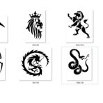 Kral Aslan Spray Tattoo Geçici Siyah Sprey Dövme Seti