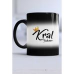 Kral Babam Babalar Günü Hediyesi Kupa Bardak Sihirli - 1 Adet - 300 ml - Siyah