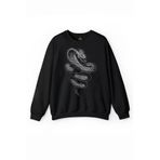 Kral Kara Kobra Yılan King Black Snake Cobra Baskılı Sweatshirt PSW01S-1204 Siyah