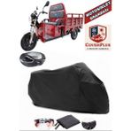 Kral Motor Kr-13 Branda Siyah Arka Çanta Uyumlu(Topcase) Motosiket Brandası Motor Örtüsü Çadır Su Geçirmez Motosiklet Kılıfı Motor Brandası,lastikli,taşıma Torbalı