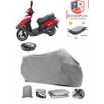 Kral Motor Spica 100 Branda Gri Arka Çanta Uyumlu(Topcase) Motosiket Brandası Motor Örtüsü Çadır Su Geçirmez Motosiklet Kılıfı Motor Brandası,lastikli,taşıma Torbalı