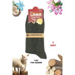 Kral Socks 5 Çift Kışlık Yün Çorap Lambswool Özel Kuzu Yünlü Termal Özellikli Siyah