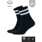 KRAL SOCKS Erkek Kadın Çizgili Kolej Tenis Çorabı Pamuklu Terletmez Çorap