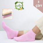 Kral Socks Kadın Bambu Patik (3 Adet) Görünmez Dikişsiz Parfümlü Kısa Yazlık Kadın Çorabı - 36 - 40 - Su Yeşili - Somon