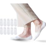 Kral Socks Kadın - Erkek Düz Desen (10 Çift) Pamuklu Terletmez Babet Çorap - 40 - 44 - Beyaz