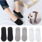 Kral Socks Kadın - Erkek Düz Desen (6 Çift) Pamuklu Terletmez Babet Çorap - 36 - 40 - Beyaz - Gri - Siyah