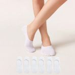 Kral Socks Kadın - Erkek Düz Desen (6 Çift) Pamuklu Terletmez Babet Çorap - Beyaz - 40 - 44