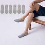 Kral Socks Kadın - Erkek Düz Desen (6 Çift) Pamuklu Terletmez Babet Çorap - Gri - 36 - 40