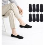 Kral Socks Kadın - Erkek Düz Desen (8 Çift) Pamuklu Terletmez Babet Çorap - 36 - 40 - Siyah