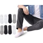 Kral Socks Kadın - Erkek Düz Desen (8 Çift) Pamuklu Terletmez Babet Çorap - 40 - 44 - Asorti