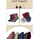 Kral Socks Termal Erkek Havlu Patik Çorap 3'lü Set(3 Çift)