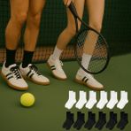 Kral Socks Unisex 12 Çift Pamuklu Tenis Spor Uzun Soket Boy Çorap - 40 - 44 - Siyah - Beyaz