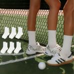 Kral Socks Unisex 6 Çift Pamuklu Tenis Spor Uzun Soket Boy Çorap - 40 - 44 - Beyaz