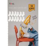 Kral Socks Unisex Beyaz 12 Çift Pamuklu Tenis Spor Uzun Soket Boy Çorap Beyaz