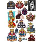 Kral Sticker Set 5 18 Parça Telefon, Tablet, Defter, Laptop Sticker