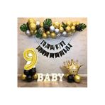 Kral Taçlı 1 Yaş Doğum Günü Parti Seti - Happy Birthday Balon ve Süsleme Paketi, 1641864122