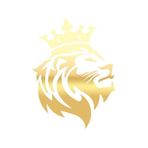 Kral Taçlı Aslan Sticker 17X17 Cm Gold