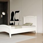 Kraliçe Genç Odası Karyolası, Soft Beyaz, 90X200