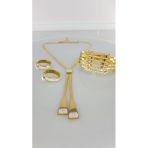 Kraliçe Gold Çelik Takı Seti 350