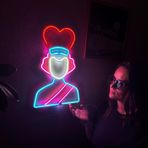 Kraliçe Neon Duvar Sanatı, Neon Duvar Dekoru, Kraliçe Neon Tabela - Kraliçe Duvar Işığı, Yatak Odası için LED Tabela, Soyunma Odası Tabelası, Güzellik Salonu Neon Tabelası, Neon tabela Yatak Odası,