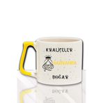Kraliçeler Bu Ayda Doğar Baskılı Arkadaş, Sevgiliye Doğum Günü Hediyelik Renkli Kulplu Kupa Bardak, QBLK5410-S-6