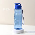 Kraliyet Mavisi 650ML 650ML Su Bardağı Spor Su Şişesi Çift Su Bardağı Plastik Taşınabilir Su Deposu Anti-Damla Açık Halat Su Şişesi Hediye Kupa (Yurt Dışından) - Renkli - Water Bottles