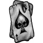 Kramer Skull Ace of Spades Araba Vinil Çıkartma Su Şişesi Dizüstü Bilgisayar Çıkartması Telefon için (15,24 cm)