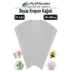 Krapon Kağıdı Beyaz Renk 10 Adet 50X200 Cm Grapon Kağıdı 10'Lu Okul Proje Sınıf Anaokulu Kreş Süsleme