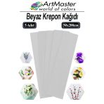 Krapon Kağıdı Beyaz Renk 5 Adet 50X200 Cm Grapon Kağıdı 5'Li Okul Proje Sınıf Anaokulu Kreş