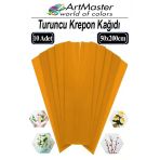 Krapon Kağıdı Turuncu Renk 10 Adet 50X200 Cm Grapon Kağıdı 10'Lu Okul Proje Sınıf Anaokulu Kreş Süsleme