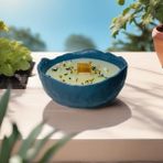 Krater Yüzey Çıra Mum - Bebek Mavi