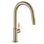 Kraus KPF-2820SFACB Oletto Tek Saplı Aşağı Çekilebilir Mutfak Bataryası, 40 cm, Antik Şampanya Bronz