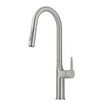 Kraus KPF-3101SFS Oletto Modern Çekmeli Tek Saplı Mutfak Bataryası, 49,5 cm, Noktasız Paslanmaz Çelik