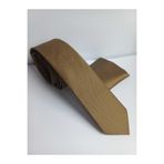 Kravatistan 5.5 cm açık kahve kravat mendil seti