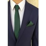Kravatistan 5,5 cm Yeşil İnce/Slim Kravat Mendil Seti 4k010599