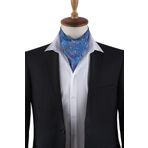 Kravatkolik K418 Mavi Şal Desenli Erkek Fular