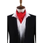 Kravatkolik K573 Kırmızı Düz Ascot Fular
