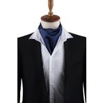 Kravatkolik K574 Lacivert Düz Ascot Fular