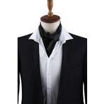 Kravatkolik K578 Siyah Düz Ascot Fular