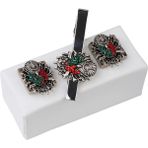 Kravatkolik KD961 Osmanlı Arması Kravat İğnesi ve Kol Düğmesi Set